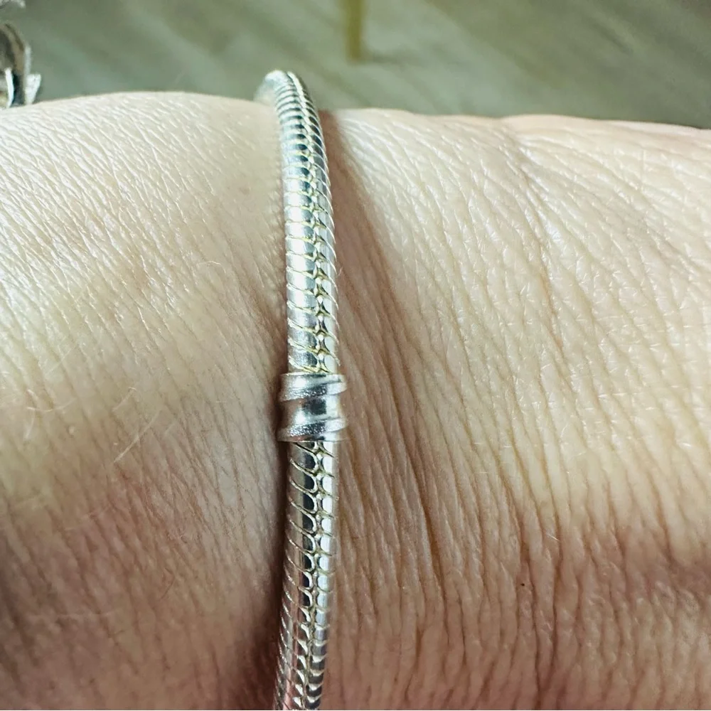 Sterling Silver 925 Pandora 7.0” Heart Bracelet Solid Brand New - Picture 6 of 8